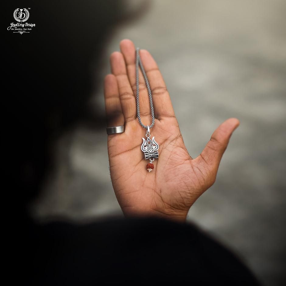 Trishul Damru Rudraksha Pendant