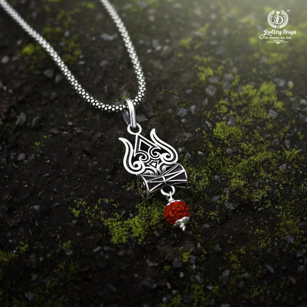 Trishul Damru Rudraksha Pendant