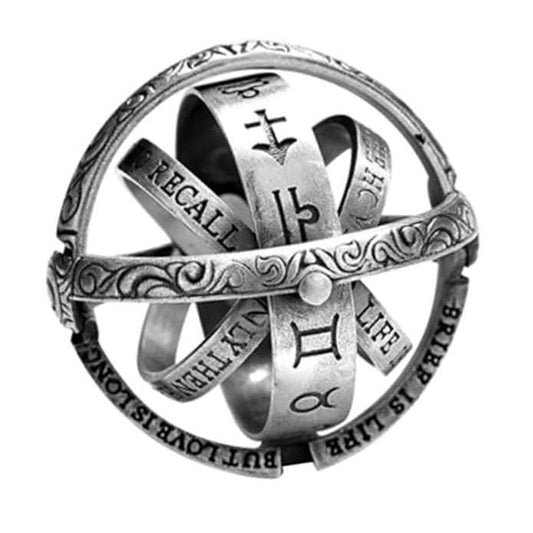 Astronomical Ball  Cosmic Finger Ring Couple Jewelry Silver Plated