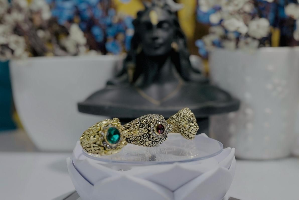 Ring of Shivji Ganeshji & Hanumanji Combo of 3