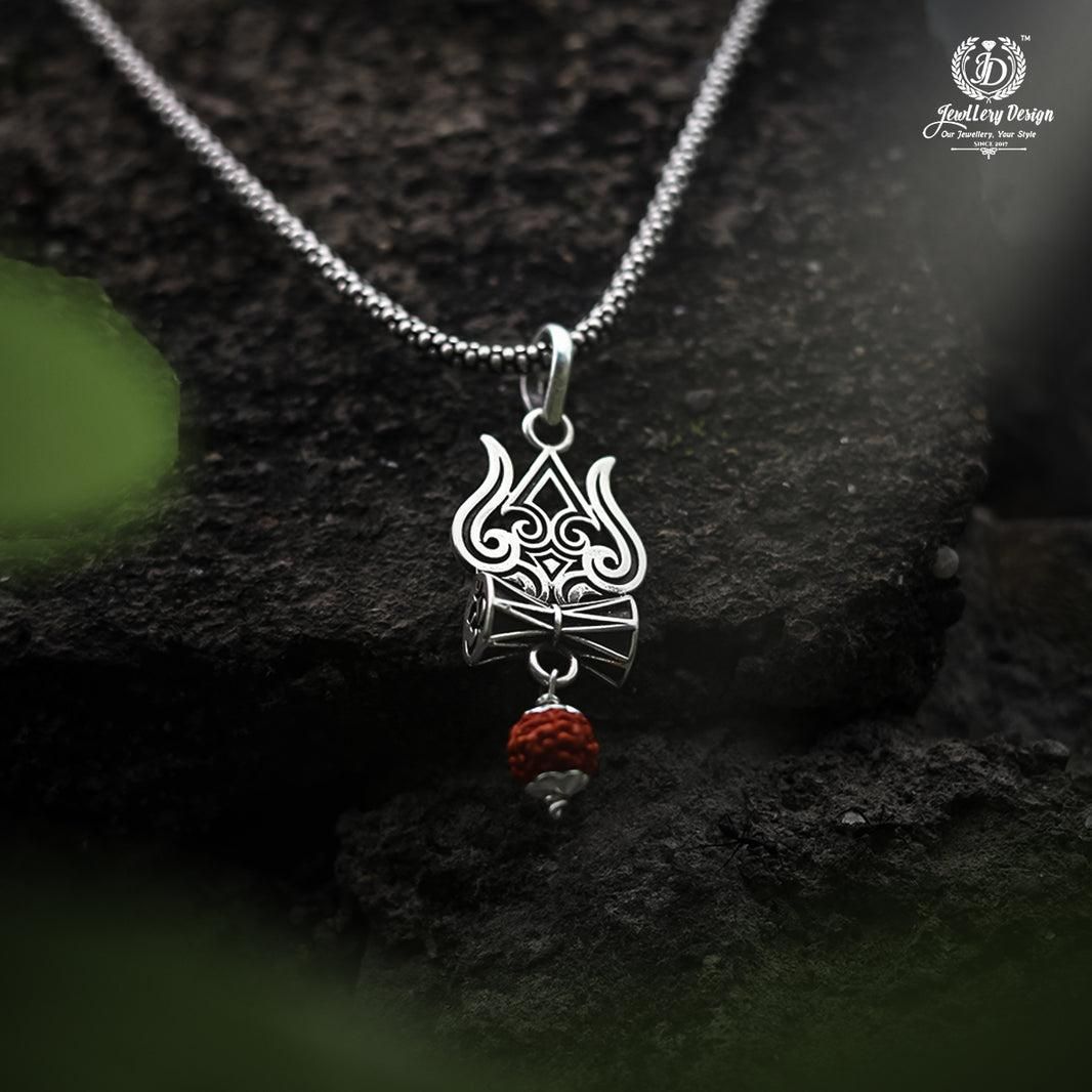 Trishul Damru Rudraksha Pendant