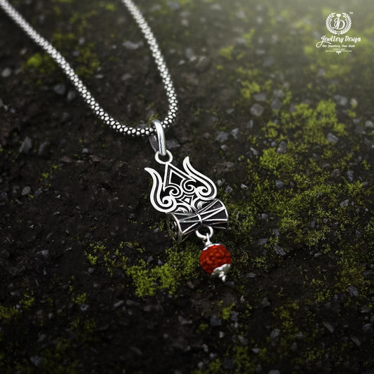 Trishul Damru Rudraksha Pendant