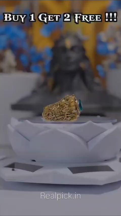 Ring of Shivji Ganeshji & Hanumanji Combo of 3
